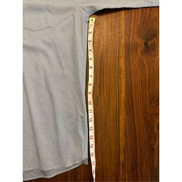 Ted Baker Men's Gray Collared Long Sleeve Cotton Button-Down Shirt Size 5 - Picture 3 of 8